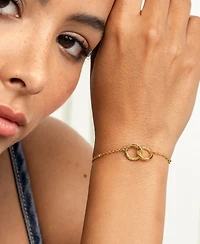 Olivia Burton Women's Amity Interlock Gold Tone Stainless Steel Bracelet