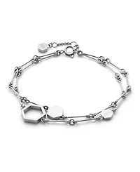 Olivia Burton Honeycomb Classic Silver Tone Bracelet
