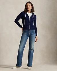 Polo Ralph Lauren Women's Cable-Knit Cotton Full-Zip Hoodie Sweater