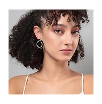 Cascading Crystals Hoop Earrring