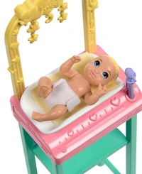 Barbie Baby Doctor Doll with Brunette Fashion Doll, 1 Baby Doll, Furniture & Accessories