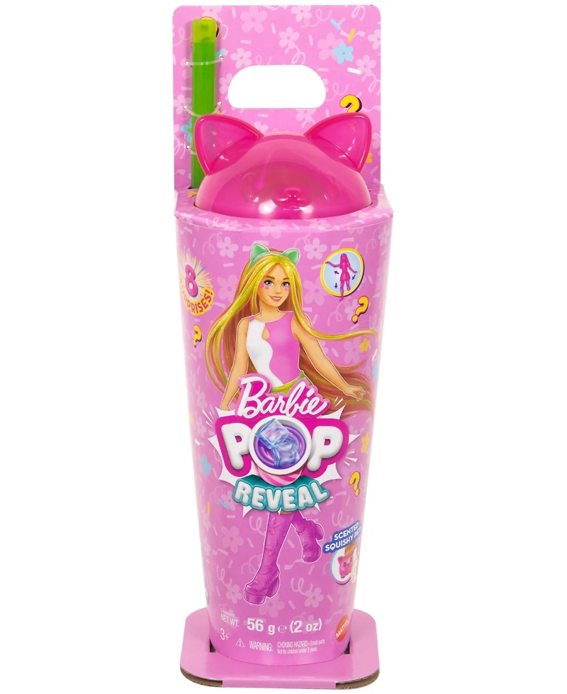 Barbie Pop Reveal Shakes Series Doll & Accessories Set, Scented Cute Kitten Fashion Doll