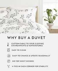 ienjoy Home Tranquil Sleep Patterned Duvet Cover Set, Twin/Twin Xl
