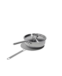 Heritage Steel X Eater 5-Ply Stainless Steel 3-Qt. Saucier with Lid