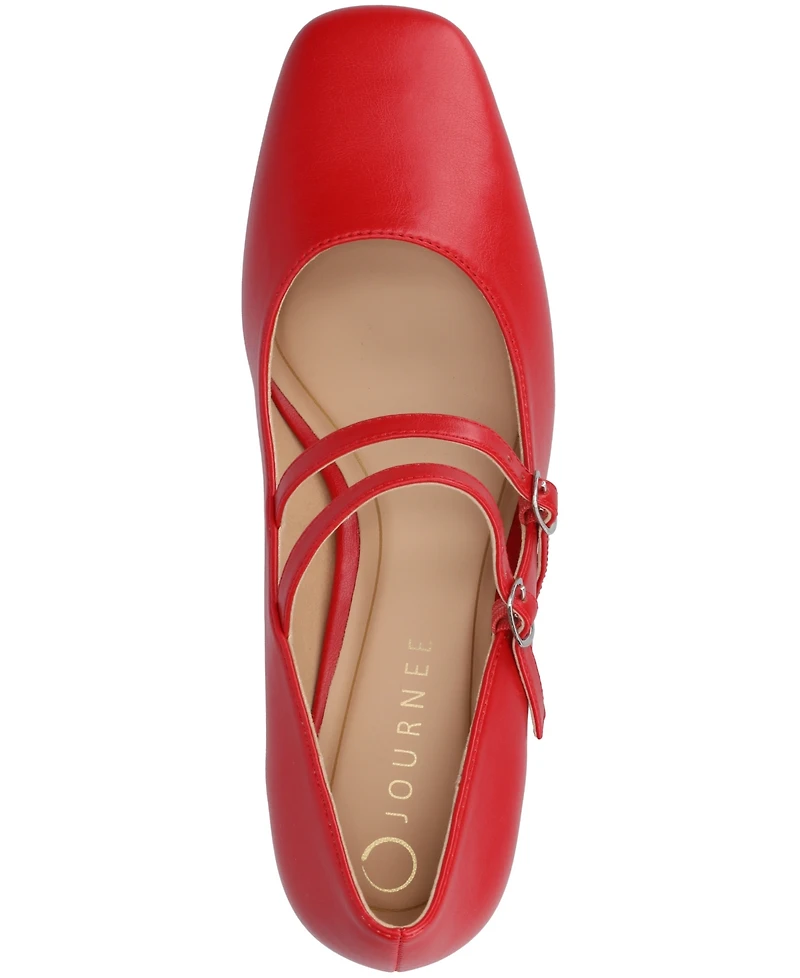 Journee Collection Women's Nally Double Strap Mary Jane Pumps