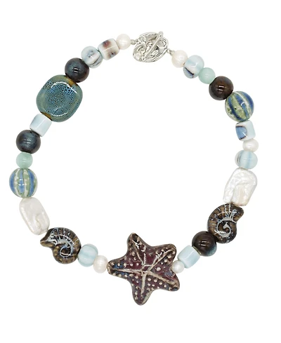 Ceramic Starfish Necklace 16″