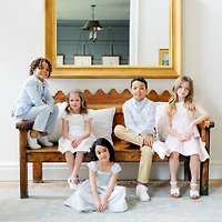 Hope & Henry Big Girls Heirloom Round Collar Sateen Party Dress with Embroidered Sash