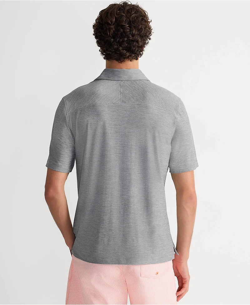 Lands' End Men's Short Sleeve Flex Performance Pieced Yoke Polo