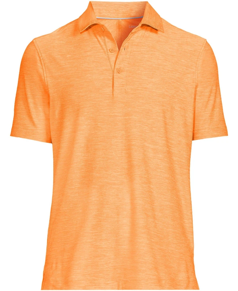 Lands' End Men's Short Sleeve Flex Performance Pieced Yoke Polo