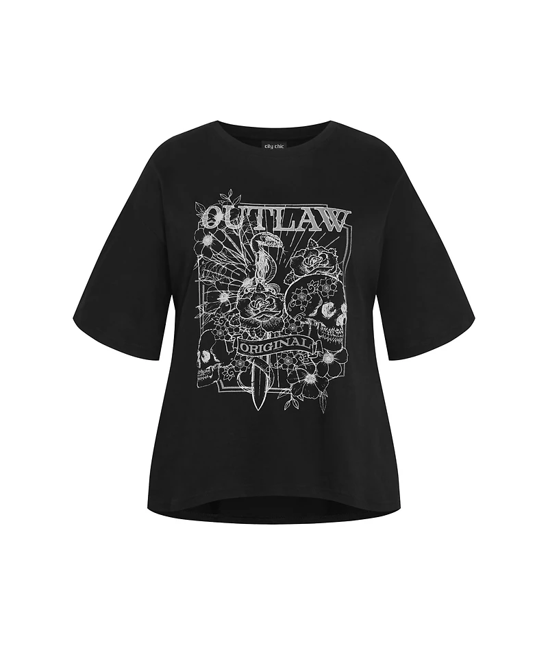 Plus Size Oversized Angels Tee