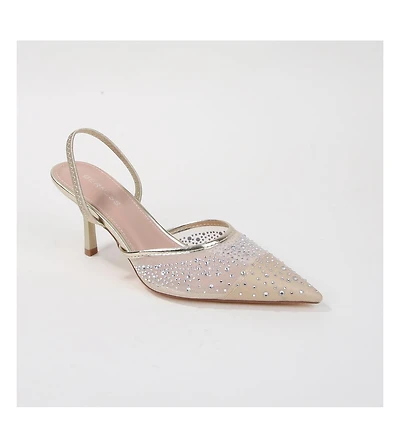 Cara Rhinestone Slingback Heels