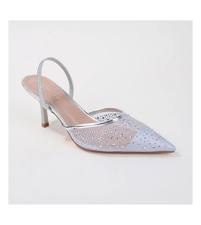 Cara Rhinestone Slingback Heels