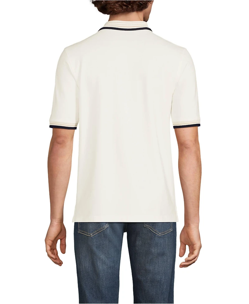 Lands' End Men's Short Sleeve Comfort-First Mesh Pique Polo Shirt