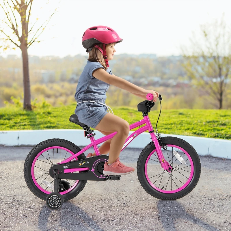 Kids Bike Sport Bicycle for 4-7 Years Old with Adjustable Seat, Reflectors, and Training Wheels a Safe Fun Ride