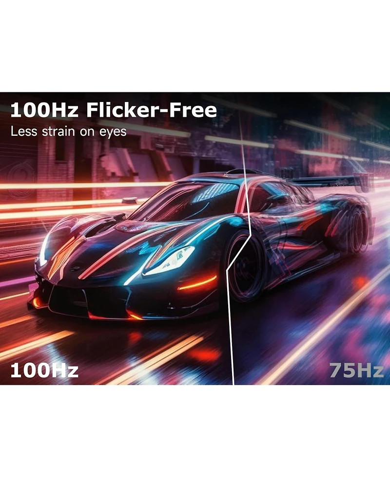 XGaming 24 Inch Monitor Fhd 100Hz, Hdmi Vga Computer Monitor 1080P, 99% sRGB, Low Blue Light Pc Monitor, Ips Framless Screen Build-in Speakers, FreeSy
