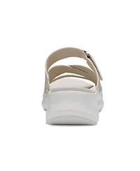 Rockport Women's Qwyn Slip-On Strappy Casual Wedge Sandals