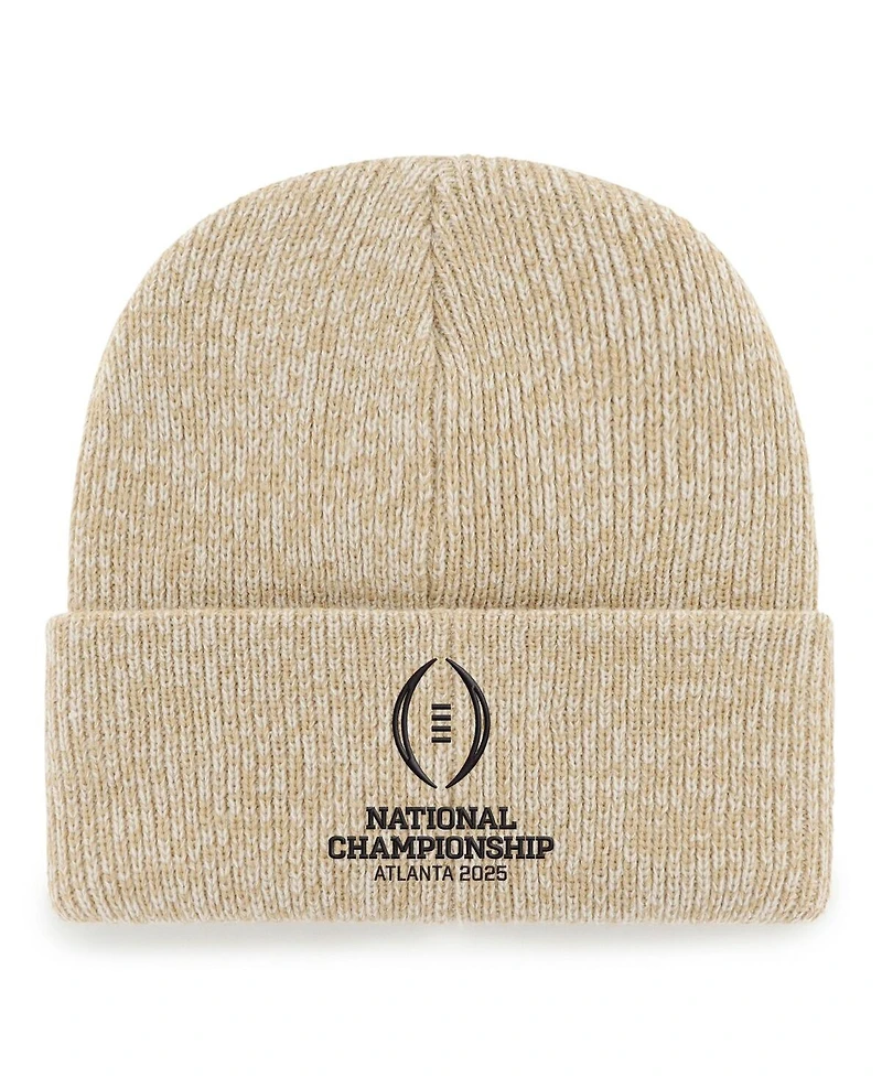 '47 Brand Men's Khaki Ohio State Buckeyes College Football Playoff 2025 National Championship Game Cuffed Knit Hat with Pom