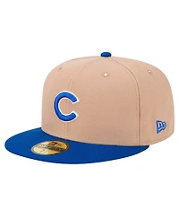 New Era Men's Khaki Chicago Cubs 59FIFTY Fitted Hat