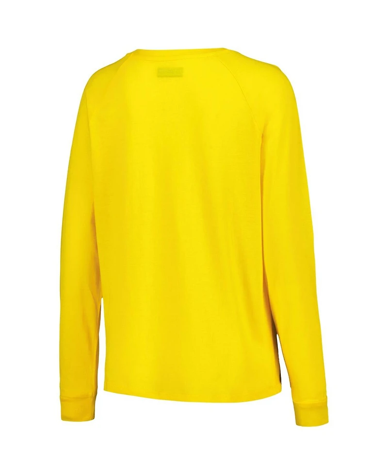 Concepts Sport Women's Burgundy/Gold Washington Commanders Raglan Long Sleeve T-Shirt Shorts Lounge Set