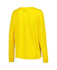 Concepts Sport Women's Burgundy/Gold Washington Commanders Raglan Long Sleeve T-Shirt Shorts Lounge Set