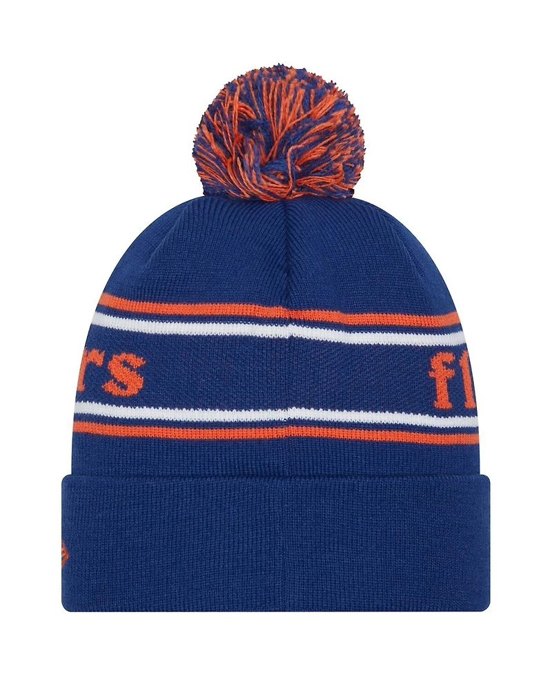 New Era Men's Royal Florida Gators Marquee Cuffed Knit Hat with Pom