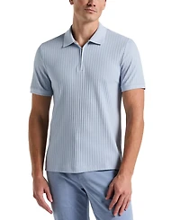 Perry Ellis Men's Slim-Fit Ribbed-Knit 1/4-Zip Polo Shirt