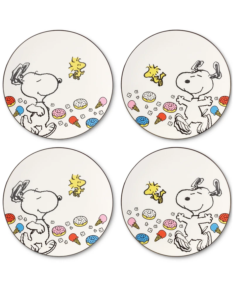 Lenox Chef Snoopy Accent Plates, Set of 4