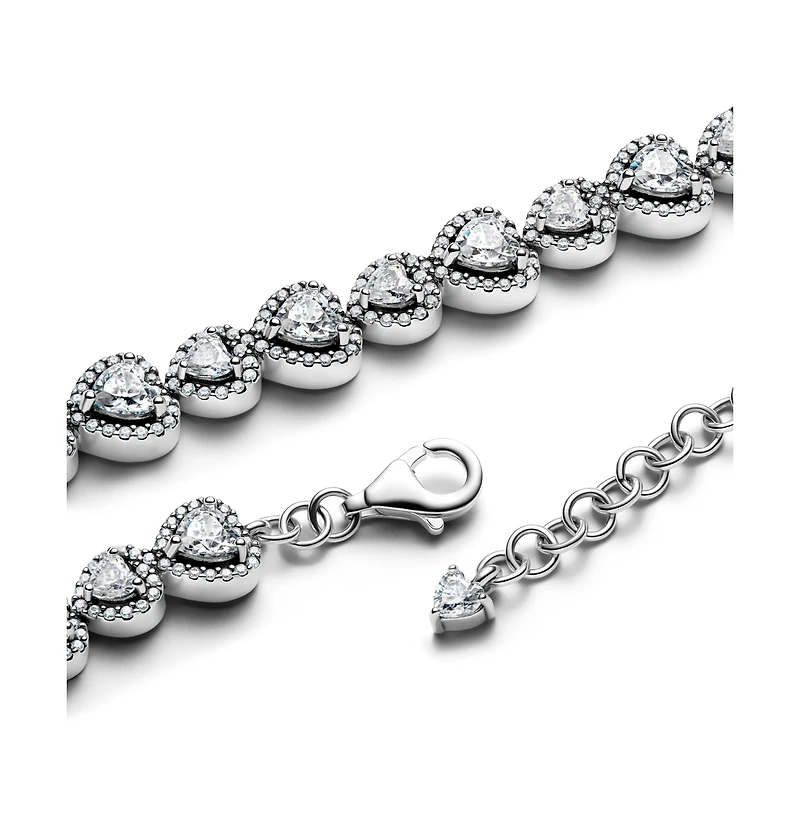 Pandora Sterling Silver Halo Hearts Bracelet