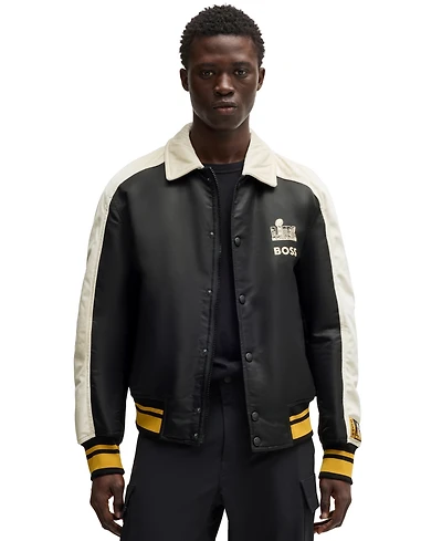 Hugo Boss x Nfl Men's Velvet Trim Bomber Jacket