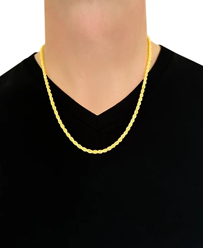 Italian Gold Forza Rope Chain 24" Necklace (4-1/10mm) in 14k Gold