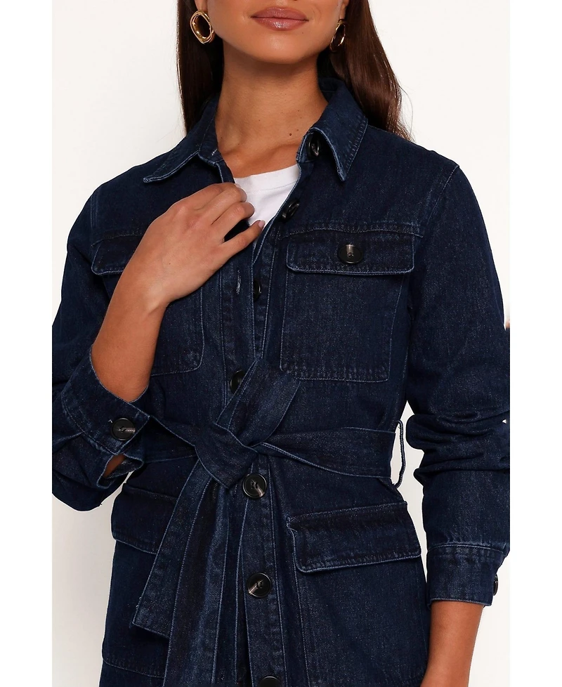 Petal and Pup Women's Nadine Tie Waist Button Front Jacket