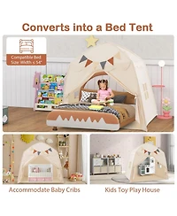 Kids Play Tent Bed with String Lights Extra Large Playhouse