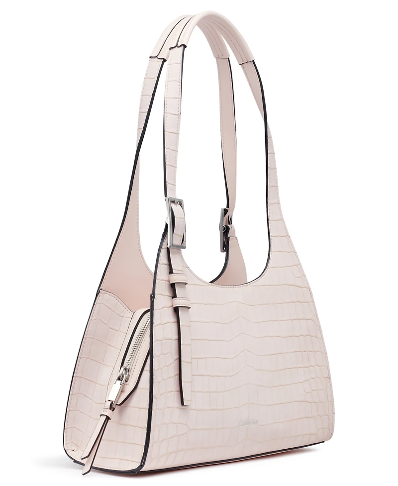 Calvin Klein Quill Soft Croco Shoulder