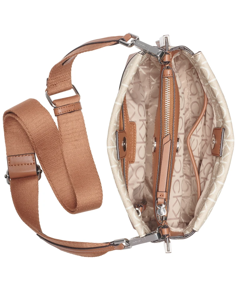 Calvin Klein Bianca Signature Adjustable Crossbody Bag