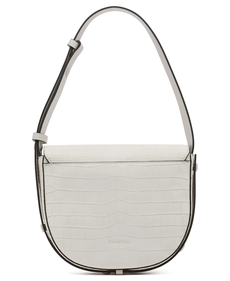 Calvin Klein Crisell Soft Croco Saddle Crossbody