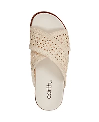 Earth Women's Flurry Woven Crisscross Flat Sandals