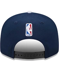New Era Men's Navy/Gray Dallas Mavericks Jersey Hook Statement Edition 9FIFTY Snapback Hat