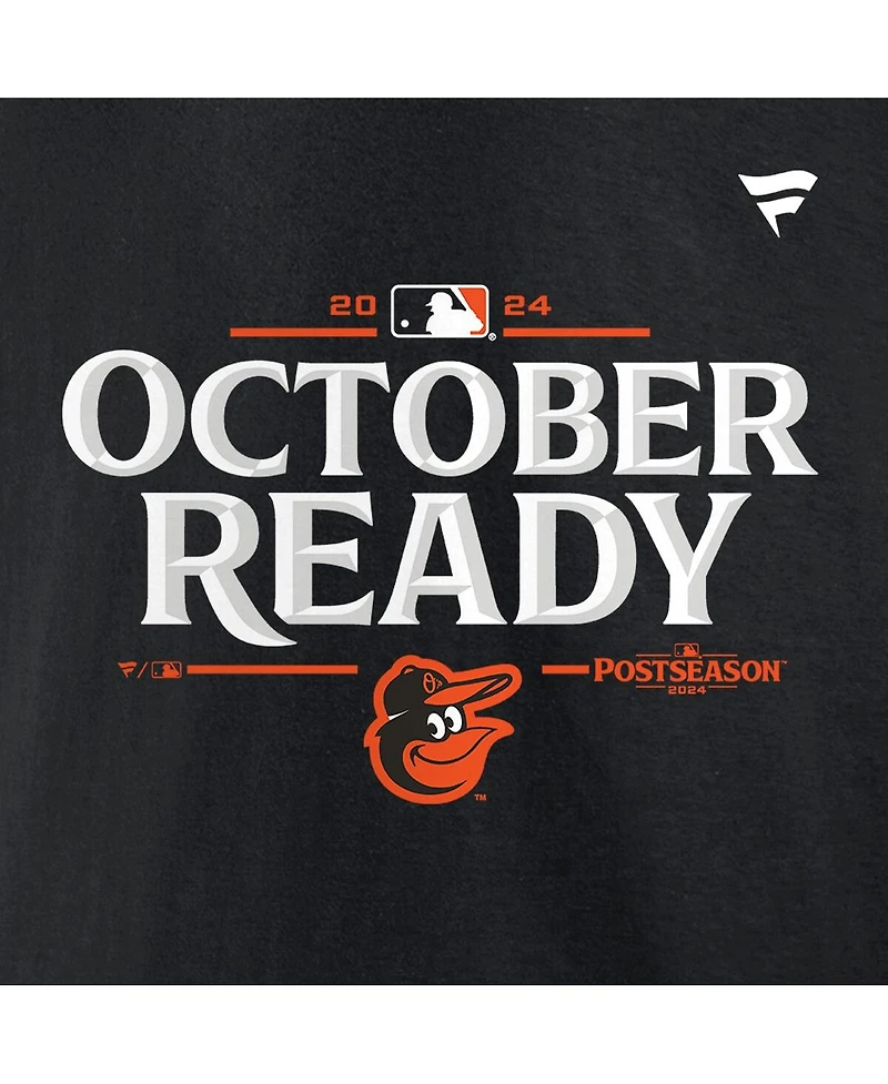 Fanatics Men's Black Baltimore Orioles 2024 Mlb Postseason Locker Room T-Shirt