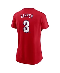 Nike Women's Bryce Harper Red Philadelphia Phillies Fuse Name Number T-Shirt