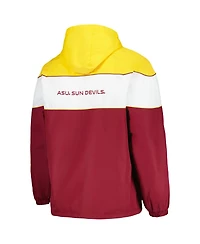 G-iii Sports by Carl Banks Men's Maroon Arizona State Sun Devils Center Line Half-Zip Raglan Hoodie Jacket