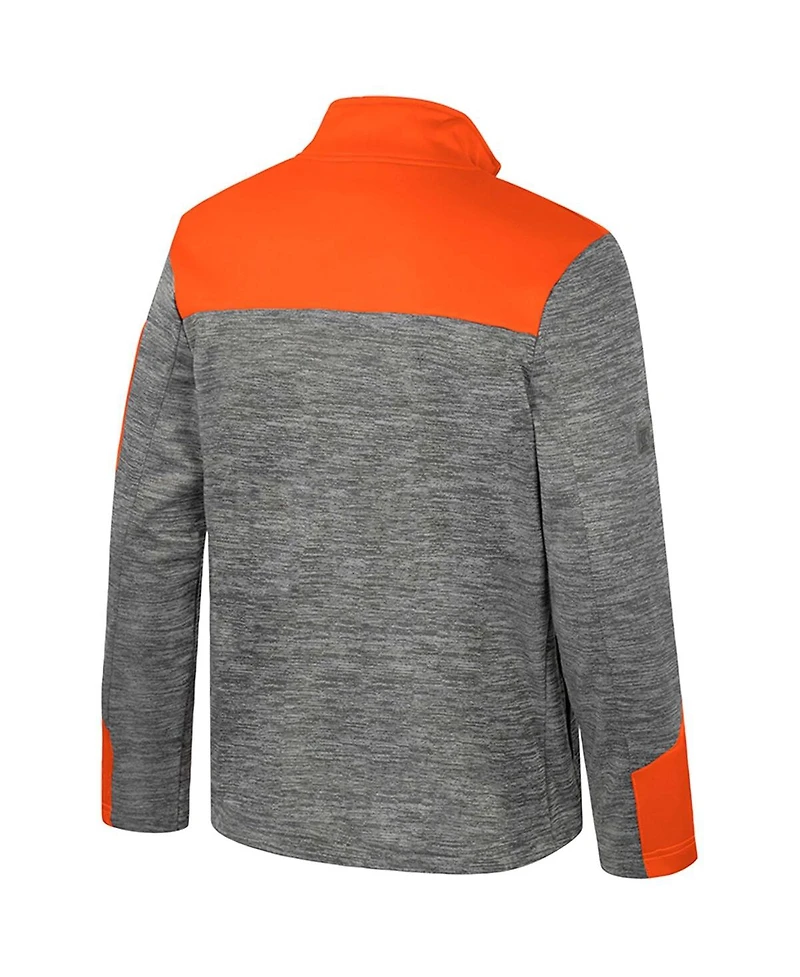 Colosseum Men's Gray/Orange Miami Hurricanes Guard Full-Zip Jacket