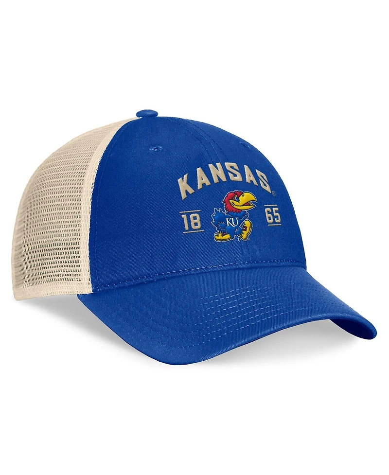 Top of the World Men's Royal Kansas Jayhawks Heritage Waylon Trucker Adjustable Hat