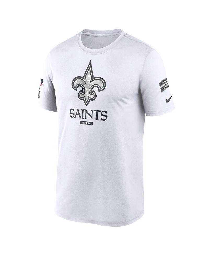 Nike Men's White New Orleans Saints 2024 Salute To Service Legend Performance T-Shirt