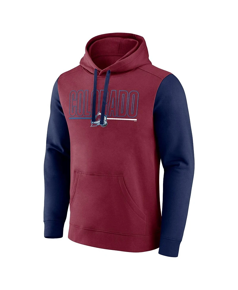 Logo Athletic Men's Burgundy Colorado Avalanche Deliver Fleece Pullover Hoodie