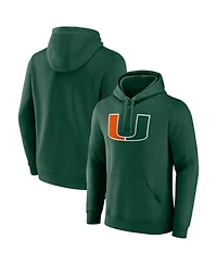 Fanatics Men's Green Miami Hurricanes Fleece Pullover Hoodie