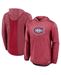 Fanatics Men's Red Montreal Canadiens Authentic Pro Rink Lightweight Pullover Hoodie