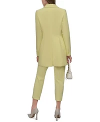 Dkny Petite One Button Blazer Pleated Straight Leg Pants