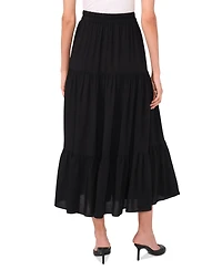 Sam & Jess Women's Challis Maxi Tie-Waist Tiered Skirt