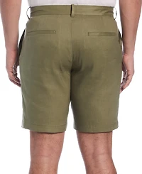 Cubavera Men's Flat Front 9" Linen Blend Shorts