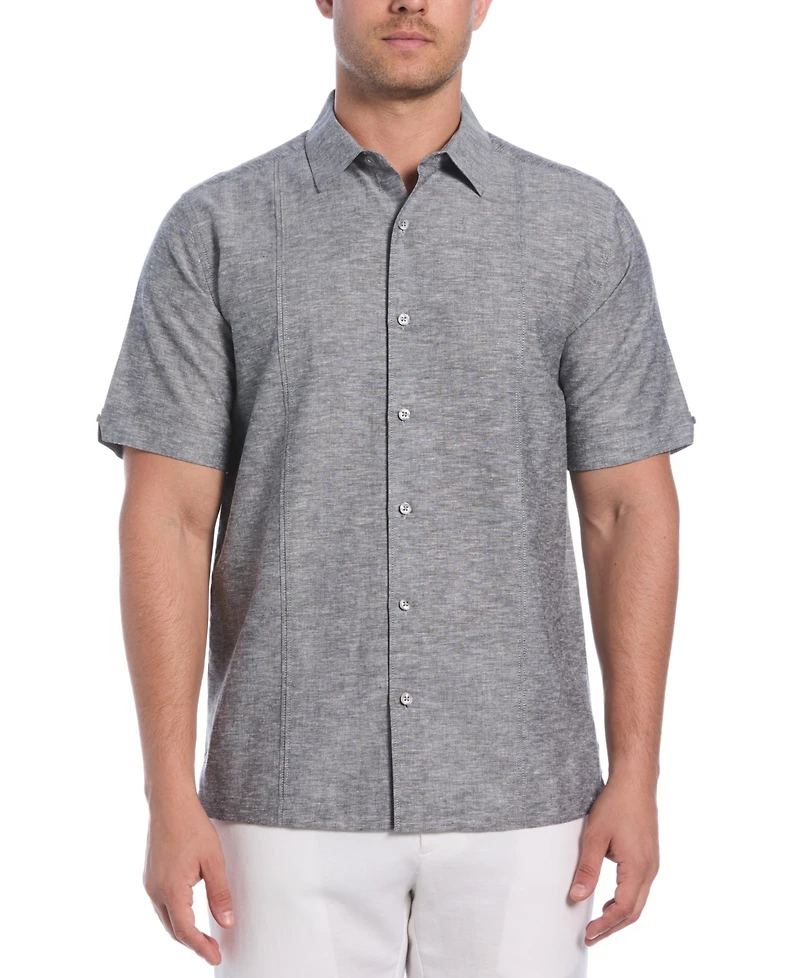 Cubavera Men's Classic-Fit Linen Blend Short Sleeve Button-Front Shirt